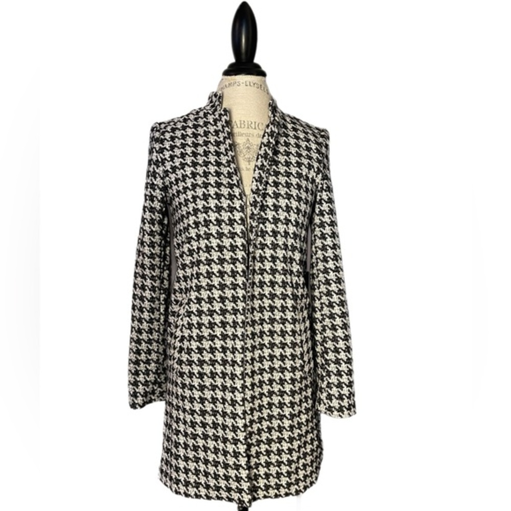 Carolina Belle Houndstooth Black and White Women's Coat Size Small